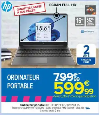 Carrefour Drive Ordinateur portable hp offre