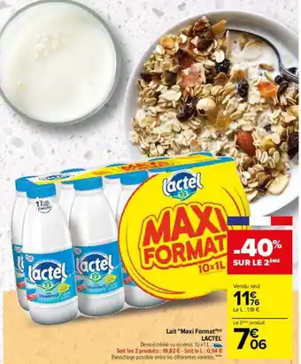 Carrefour Drive Lait offre