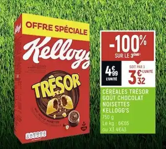 Spar Céréales trésor goût chocolat noisettes KELLOGG'S offre