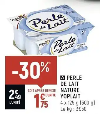 Petit Casino Perle de lait nature YOPLAIT offre