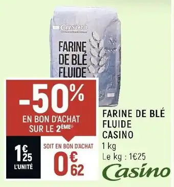 Petit Casino Farine de blé fluide CASINO offre