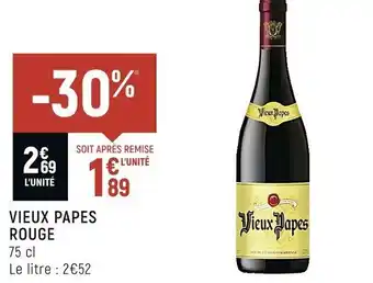 Petit Casino Vieux papes rouge offre