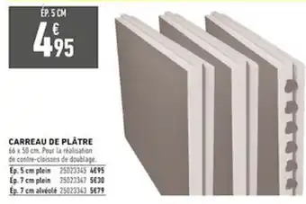 Batkor Carreau de plâtre offre