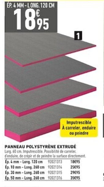 Panneau polystyrène extrudé