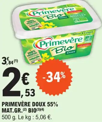E.Leclerc Primevère doux 55% mat.gr. bio offre