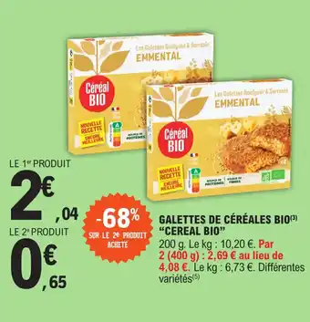 E.Leclerc Galettes de céréales bio "CEREAL BIO" offre