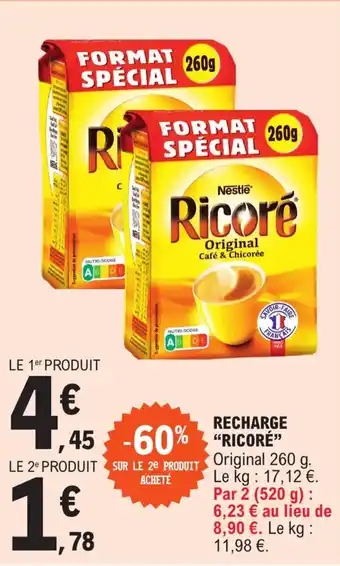 E.Leclerc Recharge "RICORÉ" offre