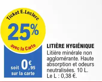 E.Leclerc Litière hygiénique offre