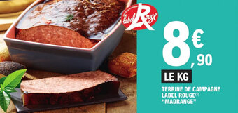 E.Leclerc Terrine de campagne label rouge "MADRANGE" offre