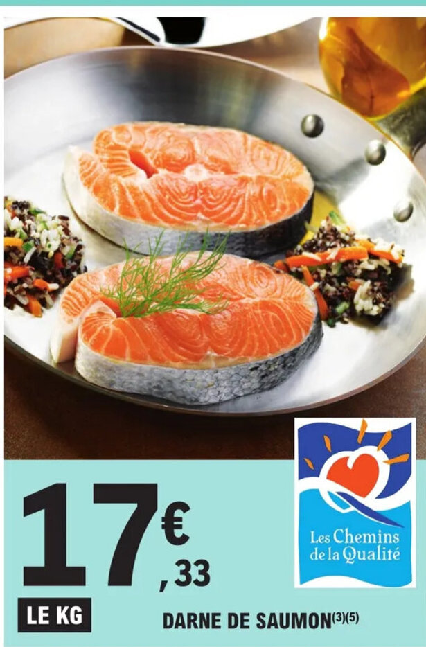 Saumon Farci Surgelé Leclerc Saumon Farci Cuisineaz 12 Promo Darne de saumon chez E.Leclerc