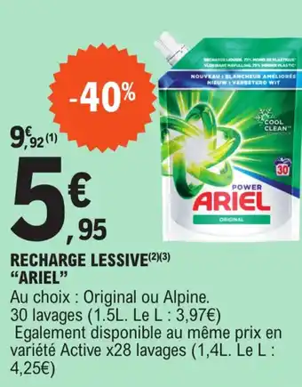 E.Leclerc Recharge lessive "ARIEL" offre