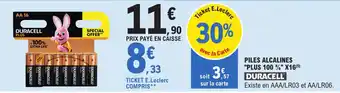 E.Leclerc Piles alcalines "plus 100%" X16 offre
