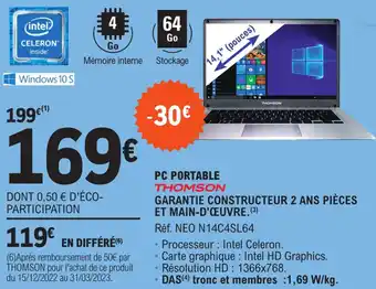 E.Leclerc Pc portable offre