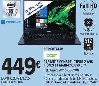 E.Leclerc Pc portable offre