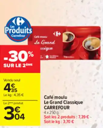Carrefour Café moulu le grand classique CARREFOUR offre