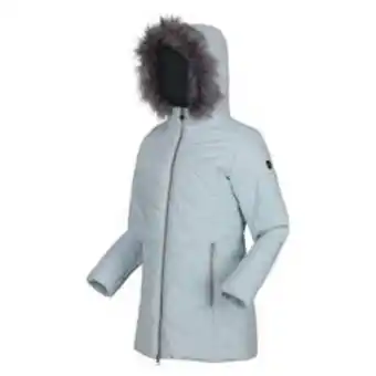 Decathlon Fabrizia enfant veste chaude matelassée à capuche, bordure en fausse fourrure offre