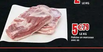 Cora x Carrefour Poitrine En Morceaux Avec Os offre