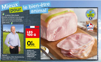 Carrefour Jambon Cuit Supérieur Nature Avec Couenne Filière Qualité Carrefour offre