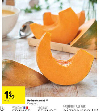 Carrefour Potiron Tranche offre