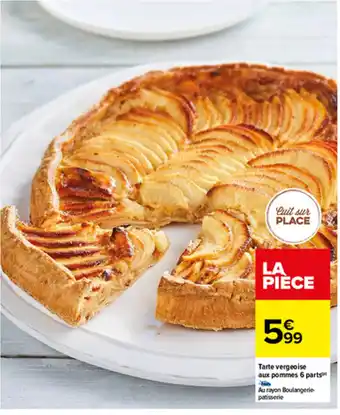 Carrefour Tarte Vergeoise Aux Pommes 6 Parts offre