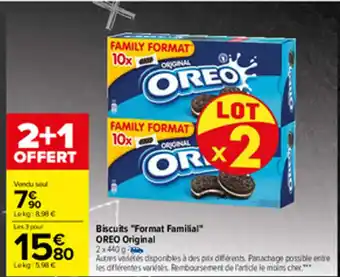 Carrefour Biscuits Format familial oreo Original offre