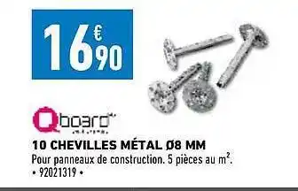 Brico Cash 10 chevilles métal ø8 mm offre