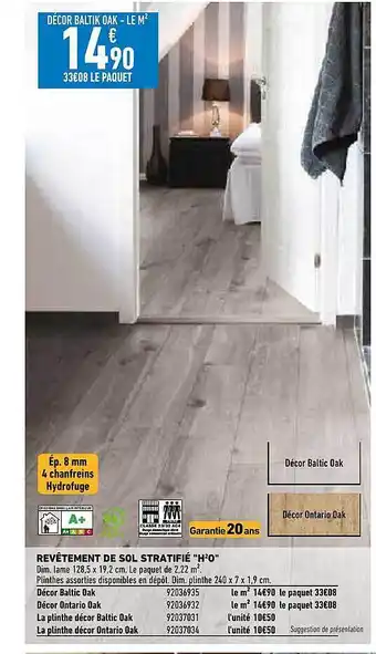 Brico Cash Revêtement de sol stratifié offre