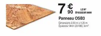 Chretien Matériaux Panneau osb3 offre