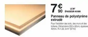 Chretien Matériaux Panneau de polystyrène extrudé offre