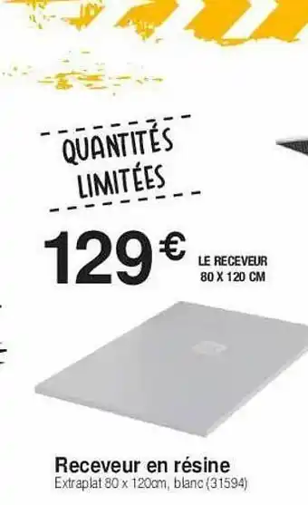 Receveur en résine