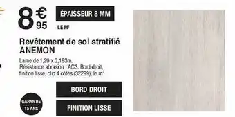 Revêtement de sol stratifié anemon