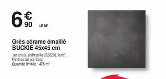 Grès cérame émaillé buckie 45 x 45 cm