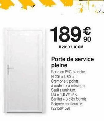 Porte de service pleine