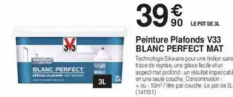 Chretien Matériaux Peinture plafonds v33 blanc perfect mat offre