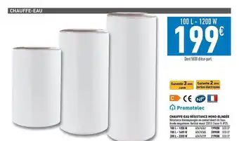 Chauffe-eau résistance mono-blindée promotelec