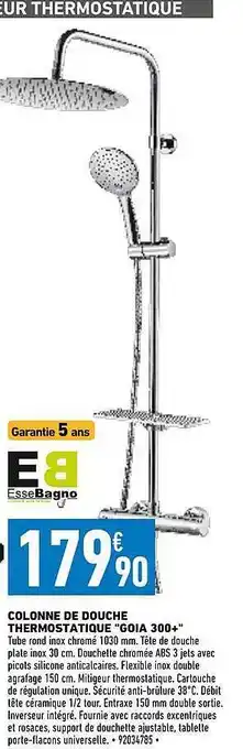Brico Cash Colonne de douche thermostatique offre