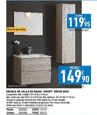 Brico Cash Meuble de salle de bain offre