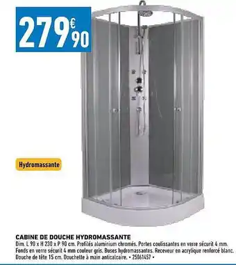 Cabine de douche hydromassante