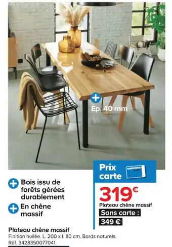 Castorama Plateau Chene Mossif offre