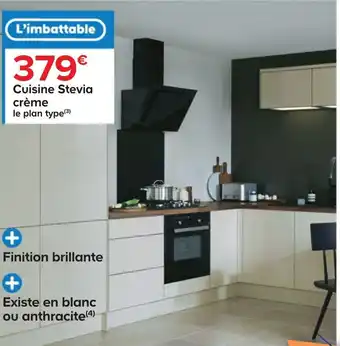 Castorama Cuisine Stevla Créme offre