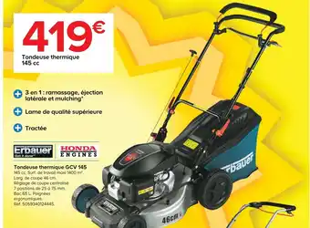 Castorama Tondeuse Thermique GCV 145 offre