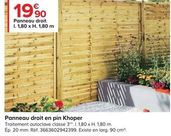 Castorama Panneau Droit En Pin Khoper offre