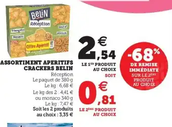 Super U Assortiment Apéritifs Crackers Belin offre