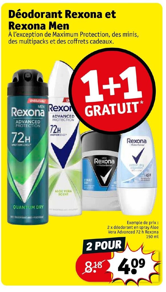 Promo Deodorant Rexona Et Rexona Men chez Kruidvat