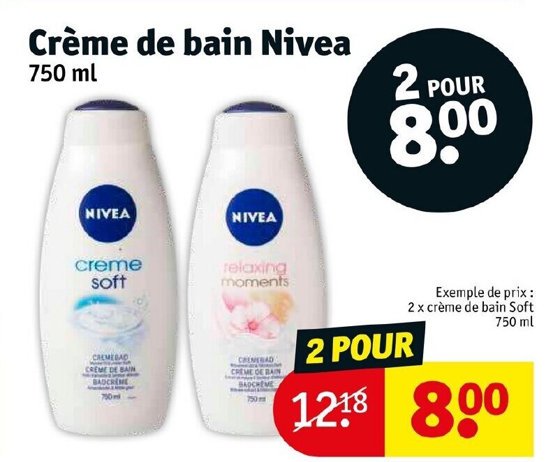 Promo Creme de Bain Nivea chez Kruidvat