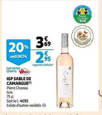 Auchan Igp sable de camargue offre