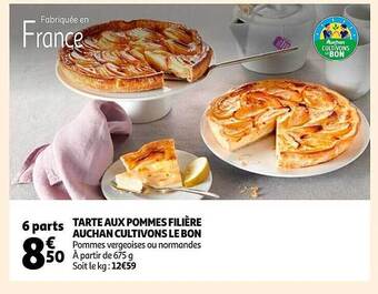 Auchan Tarte aux pommes filière auchan cultivons le bon offre