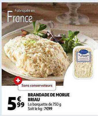 Auchan Brandade de morue briau offre