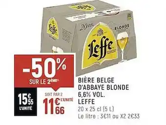 Spar Bière belge d'abbaye blonde 6,6% vol. leffe offre