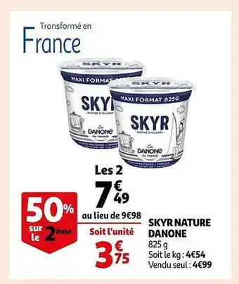 Auchan Skyr nature danone offre